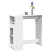 Barbord med stativer hvit 101x40x103,5 cm konstruert tre