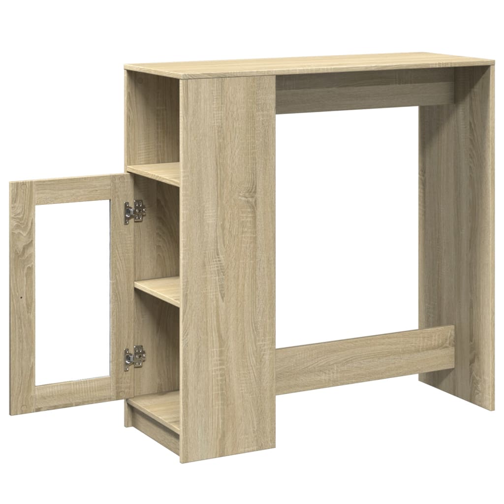 Barbord med stativer sonoma eik 101x40x103,5 cm konstruert tre