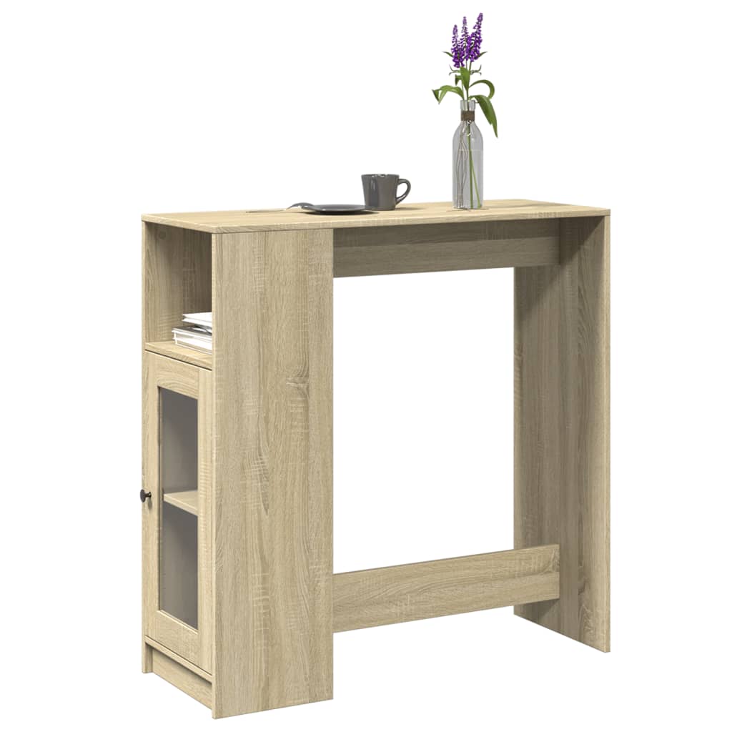 Barbord med stativer sonoma eik 101x40x103,5 cm konstruert tre