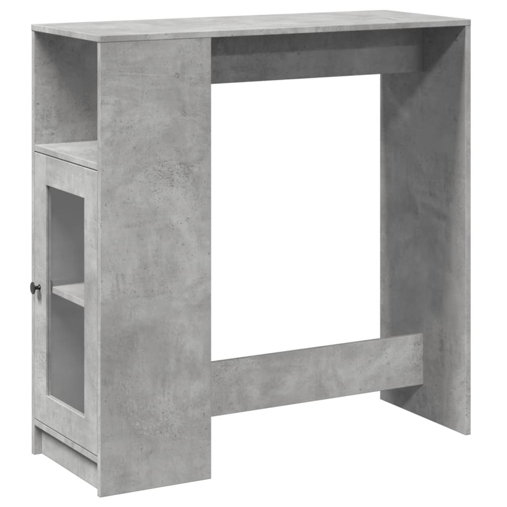 Barbord med stativer betonggrå 101x40x103,5 cm konstruert tre