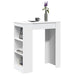 Barbord med stativer hvit 95x47x103,5 cm konstruert tre