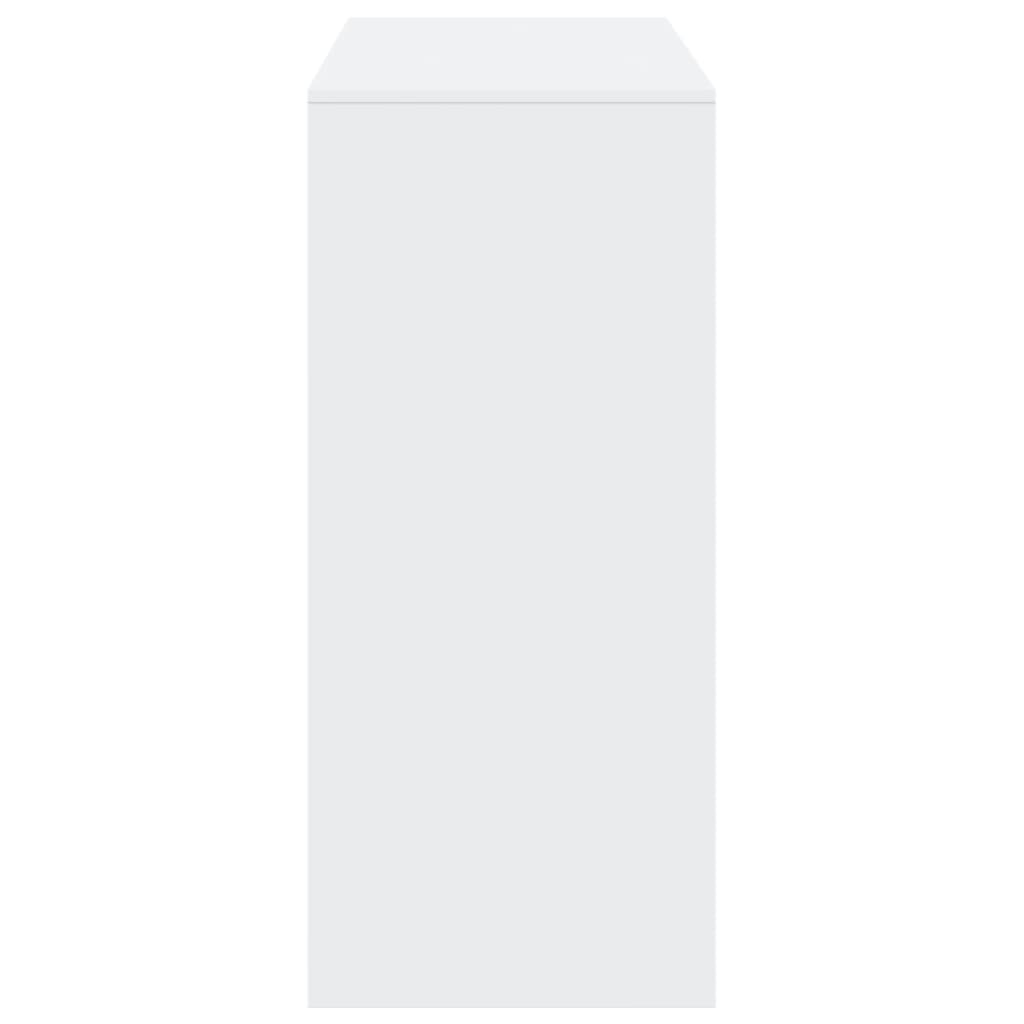 Barbord med hylle hvit 124x46x103,5 cm sponplate