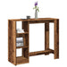 Barbord med hylle gammelt tre 124x46x103,5 cm konstruert tre