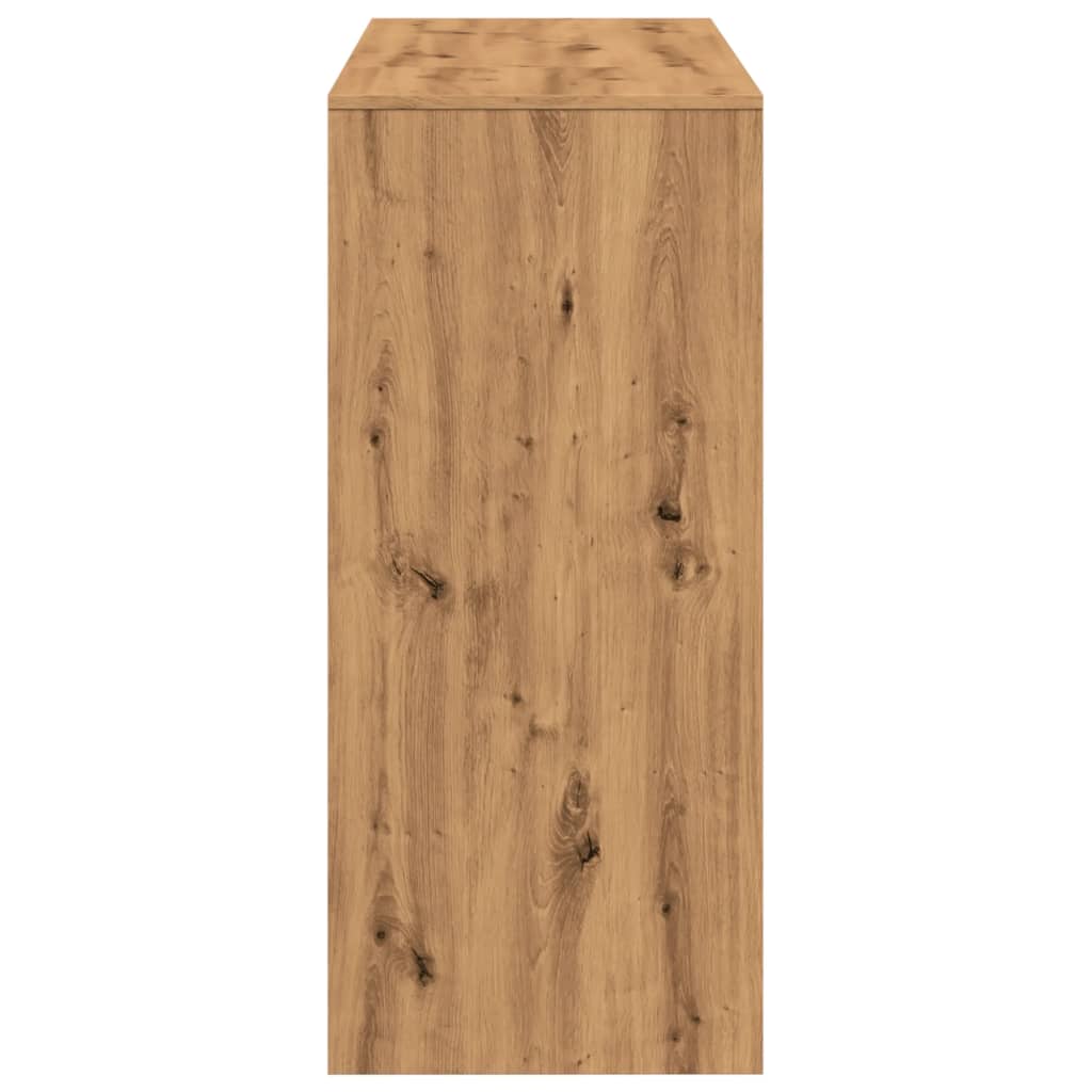Barbord med hylle artisan eik 124x46x103,5 cm konstruert tre