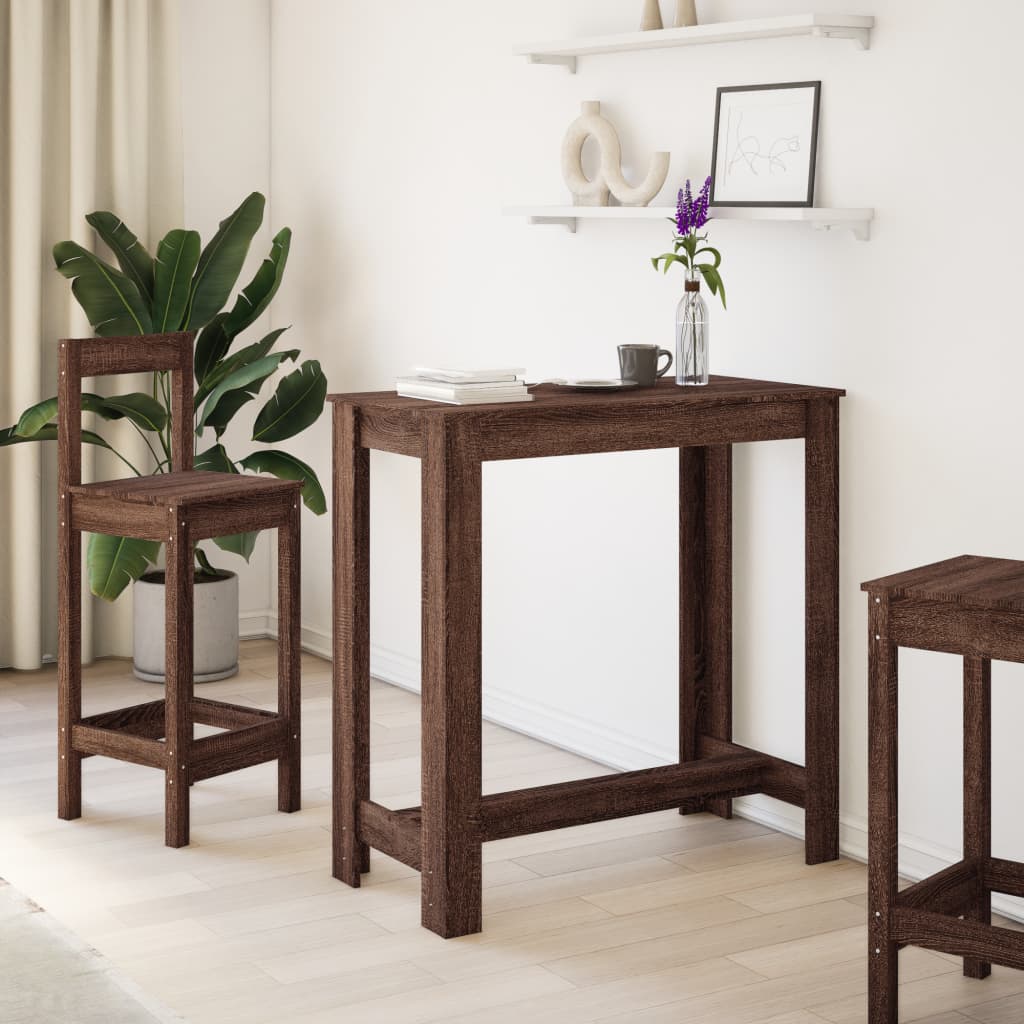 Barbord brun eik 102x50x103,5 cm konstruert tre