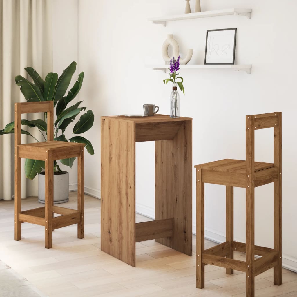 Barbord artisan eik 51x50x103,5 cm konstruert tre