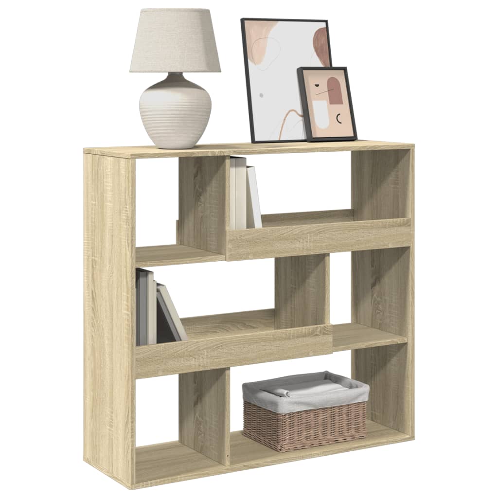 Bokhylle/romdeler sonoma eik 100x33x94,5 cm