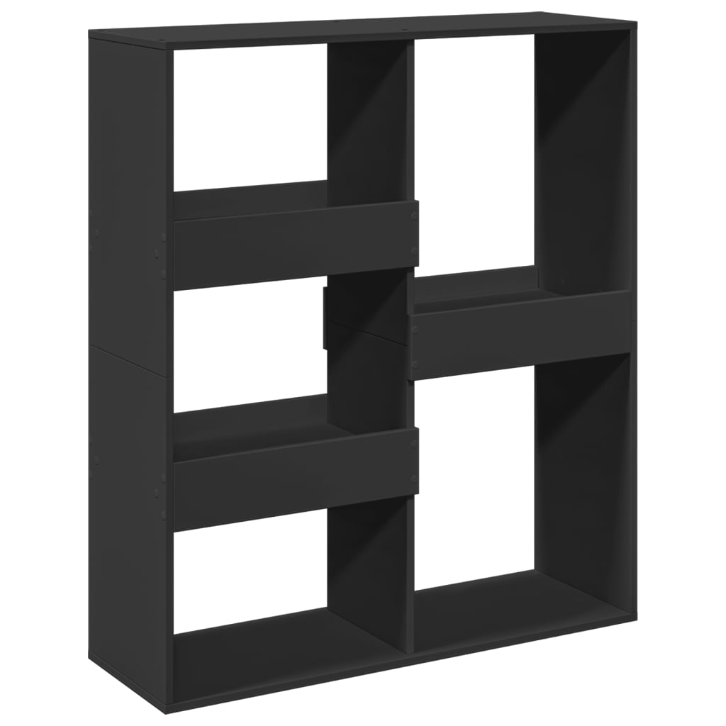 Bokhylle/romdeler svart 100x33x115 cm