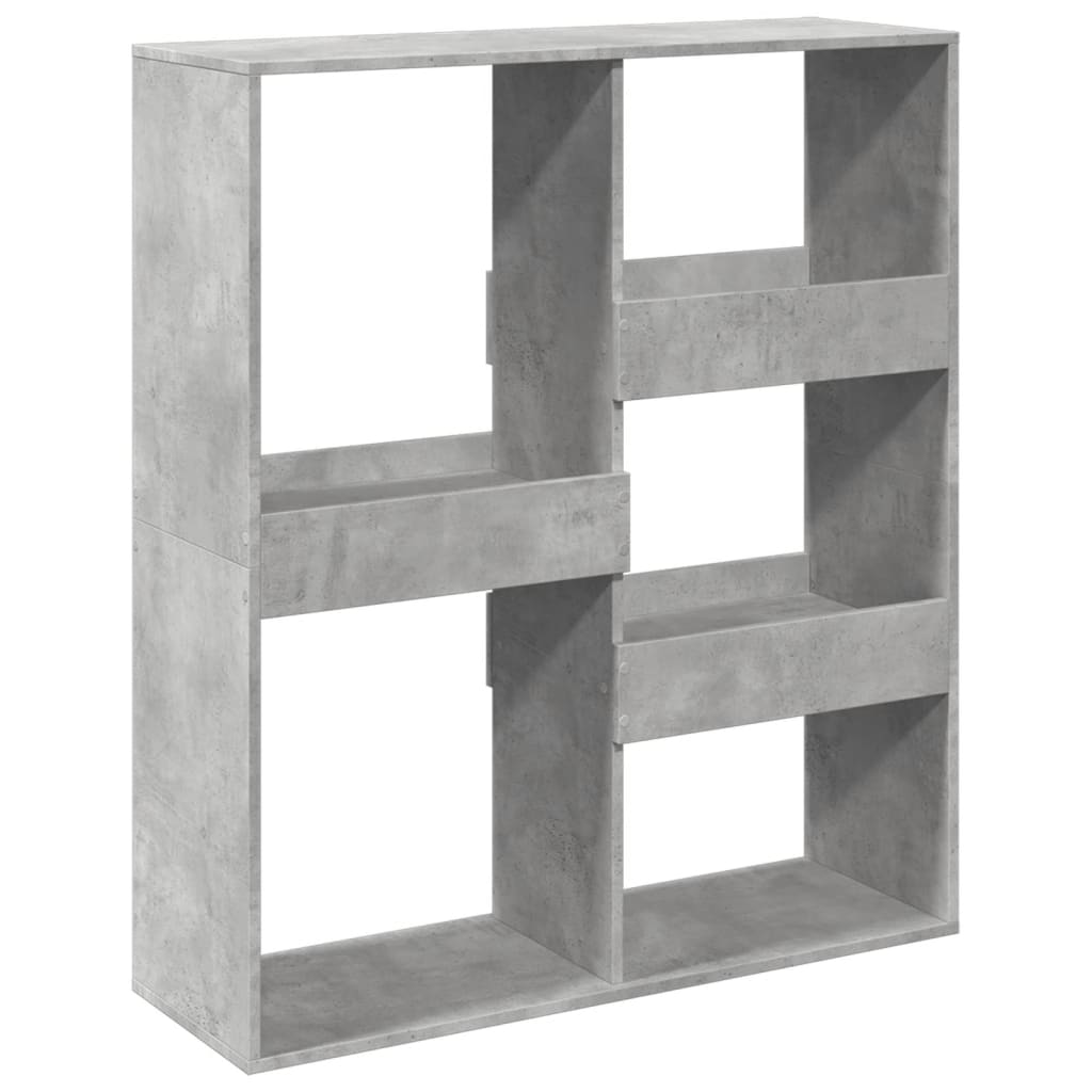 Bokhylle/romdeler betonggrå 100x33x115 cm