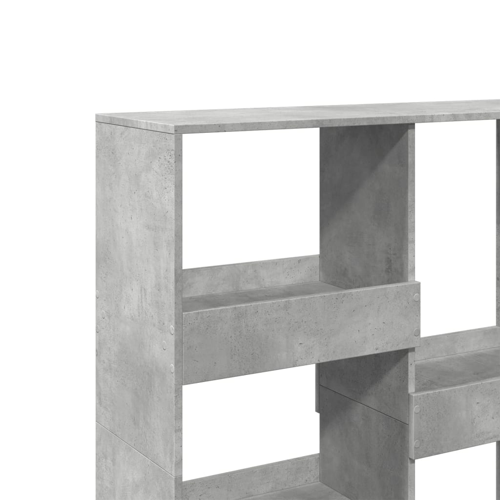 Bokhylle/romdeler betonggrå 100x33x115 cm