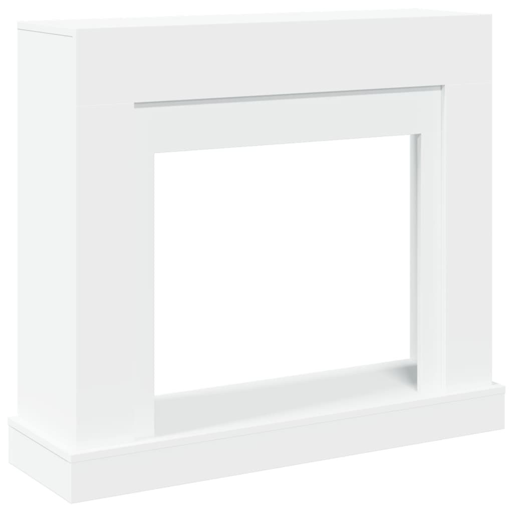 Peisramme hvit 100x30x87,5 cm konstruert tre