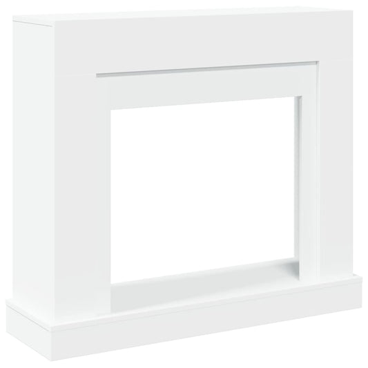 Peisramme hvit 100x30x87,5 cm konstruert tre