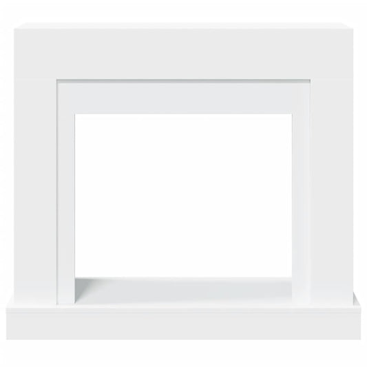 Peisramme hvit 100x30x87,5 cm konstruert tre