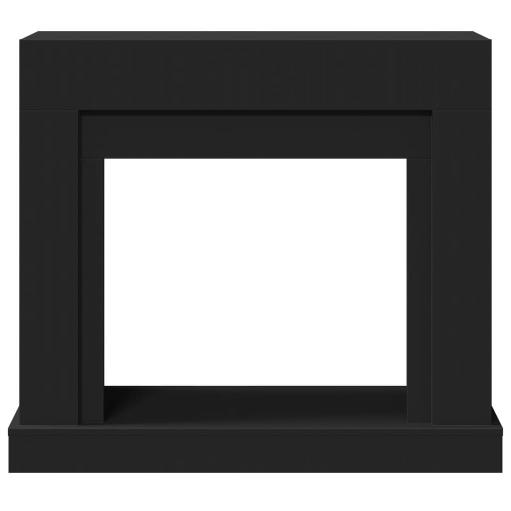 Peisramme svart 100x30x87,5 cm konstruert tre