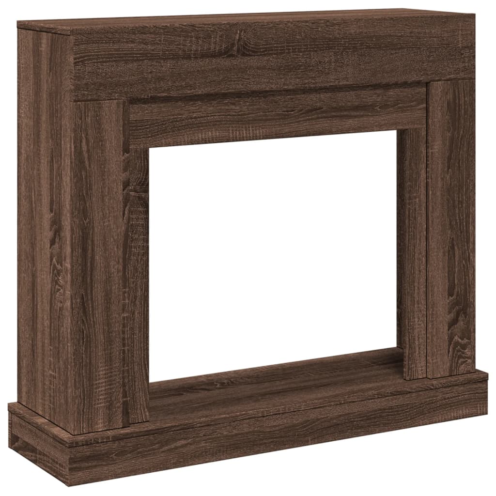 Peisramme brun eik 100x30x87,5 cm konstruert tre