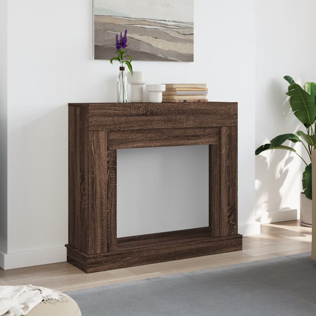 Peisramme brun eik 100x30x87,5 cm konstruert tre