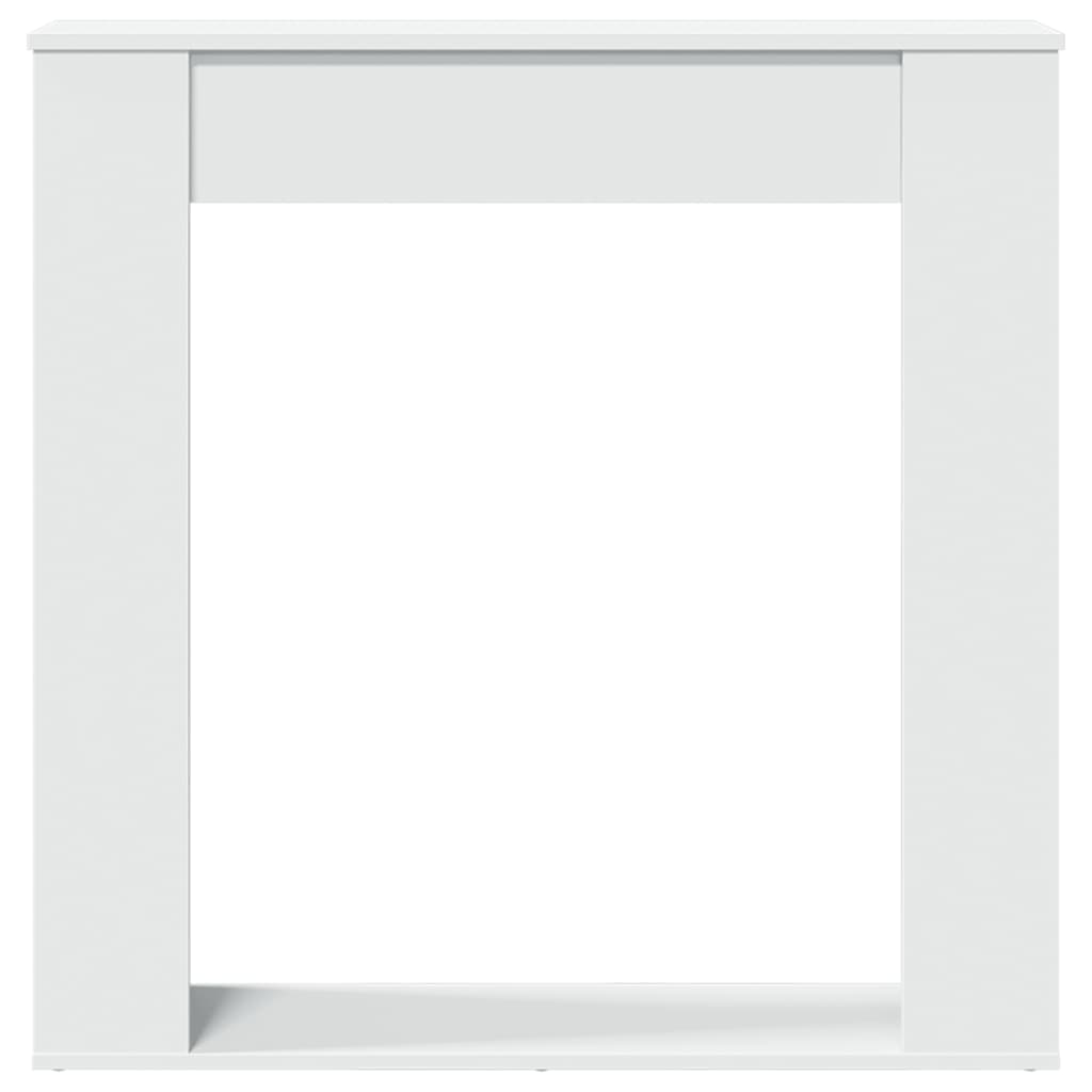 Peisramme hvit 100x20x100 cm konstruert tre