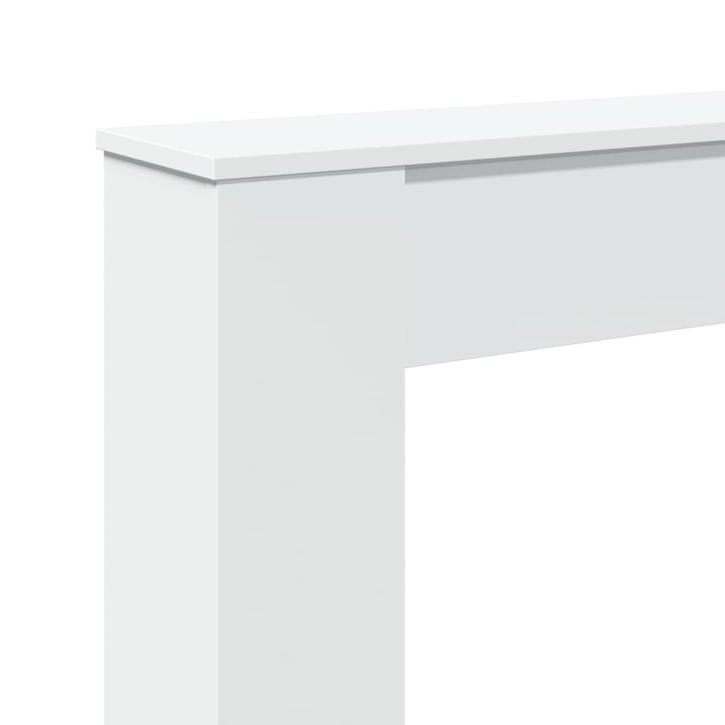 Peisramme hvit 100x20x100 cm konstruert tre