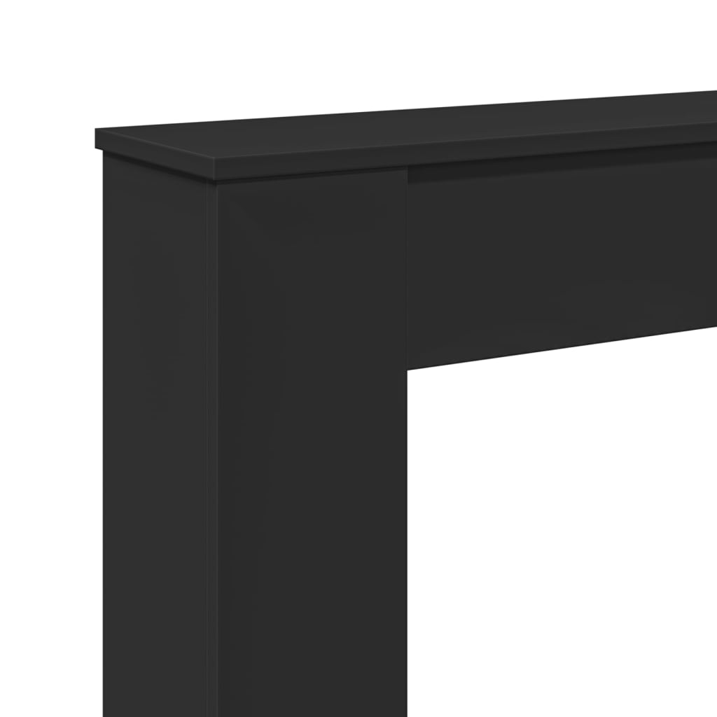 Peisramme svart 100x20x100 cm konstruert tre