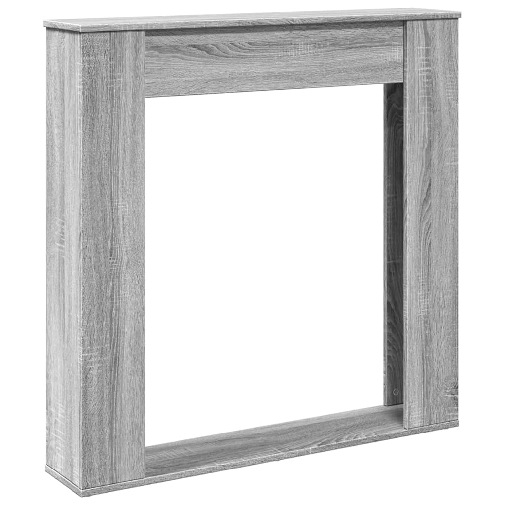 Peisramme grå sonoma 100x20x100 cm konstruert tre