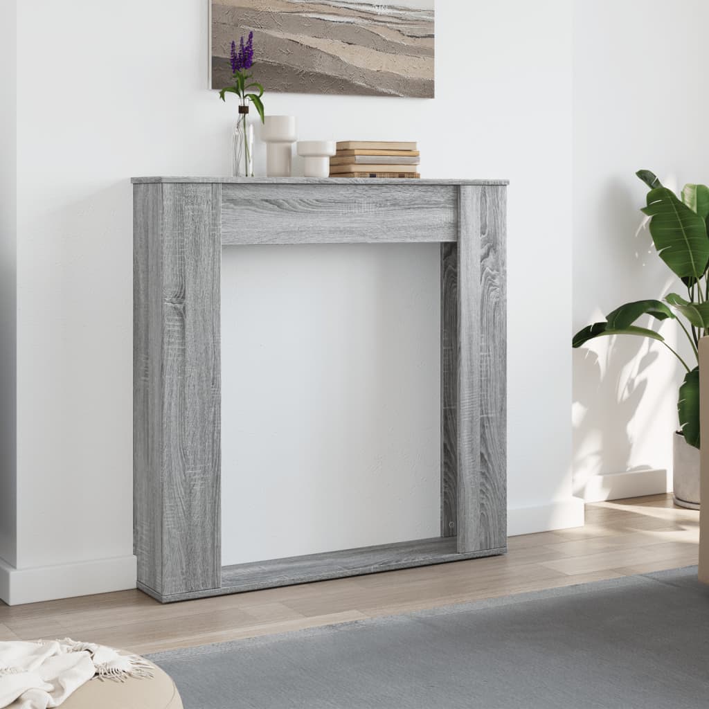 Peisramme grå sonoma 100x20x100 cm konstruert tre