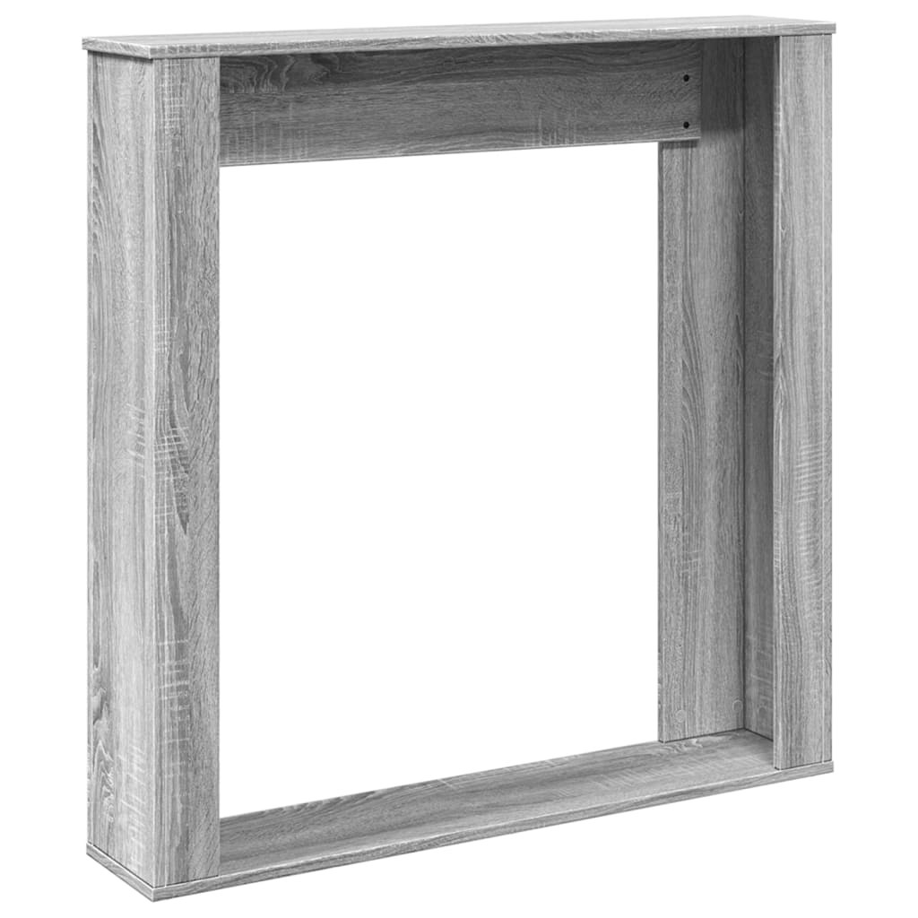 Peisramme grå sonoma 100x20x100 cm konstruert tre
