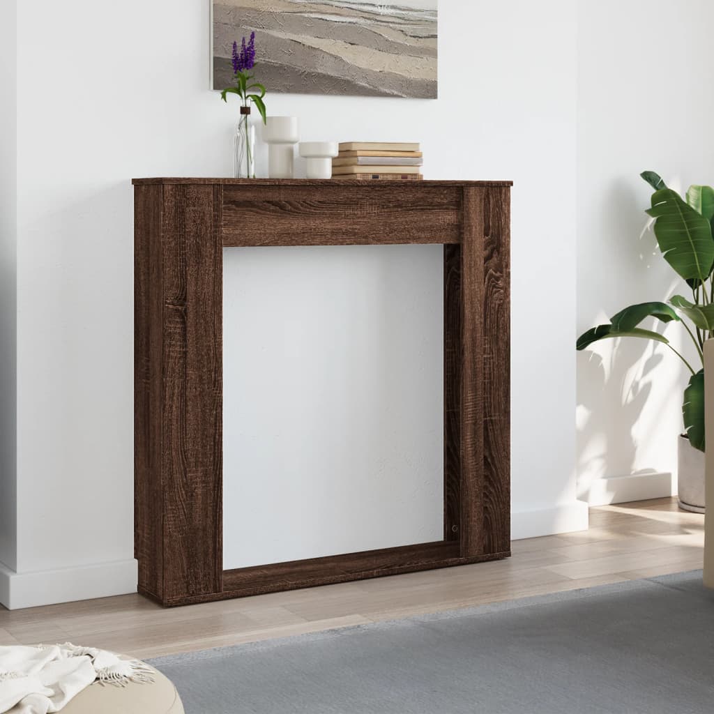 Peisramme brun eik 100x20x100 cm konstruert tre