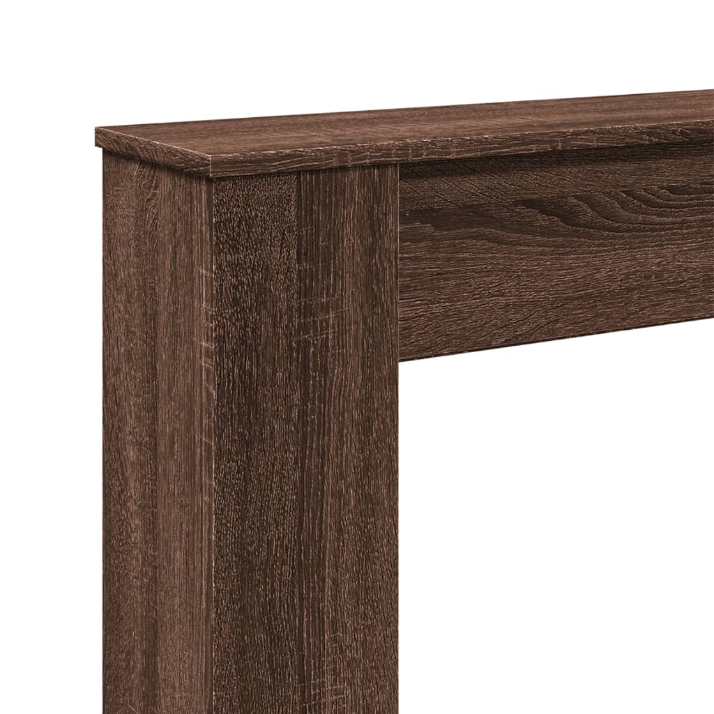 Peisramme brun eik 100x20x100 cm konstruert tre