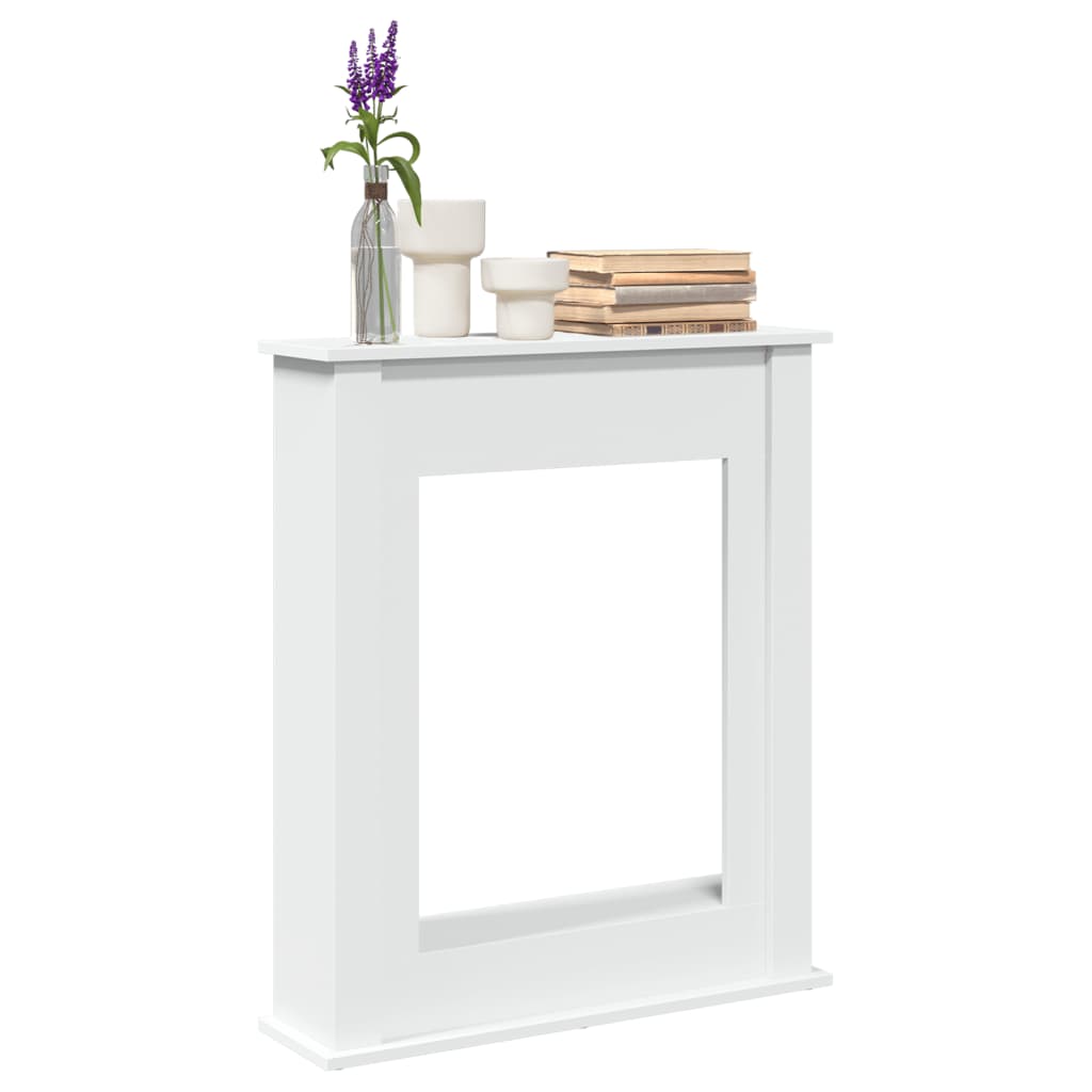 Peisramme hvit 75x20x87,5 cm konstruert tre