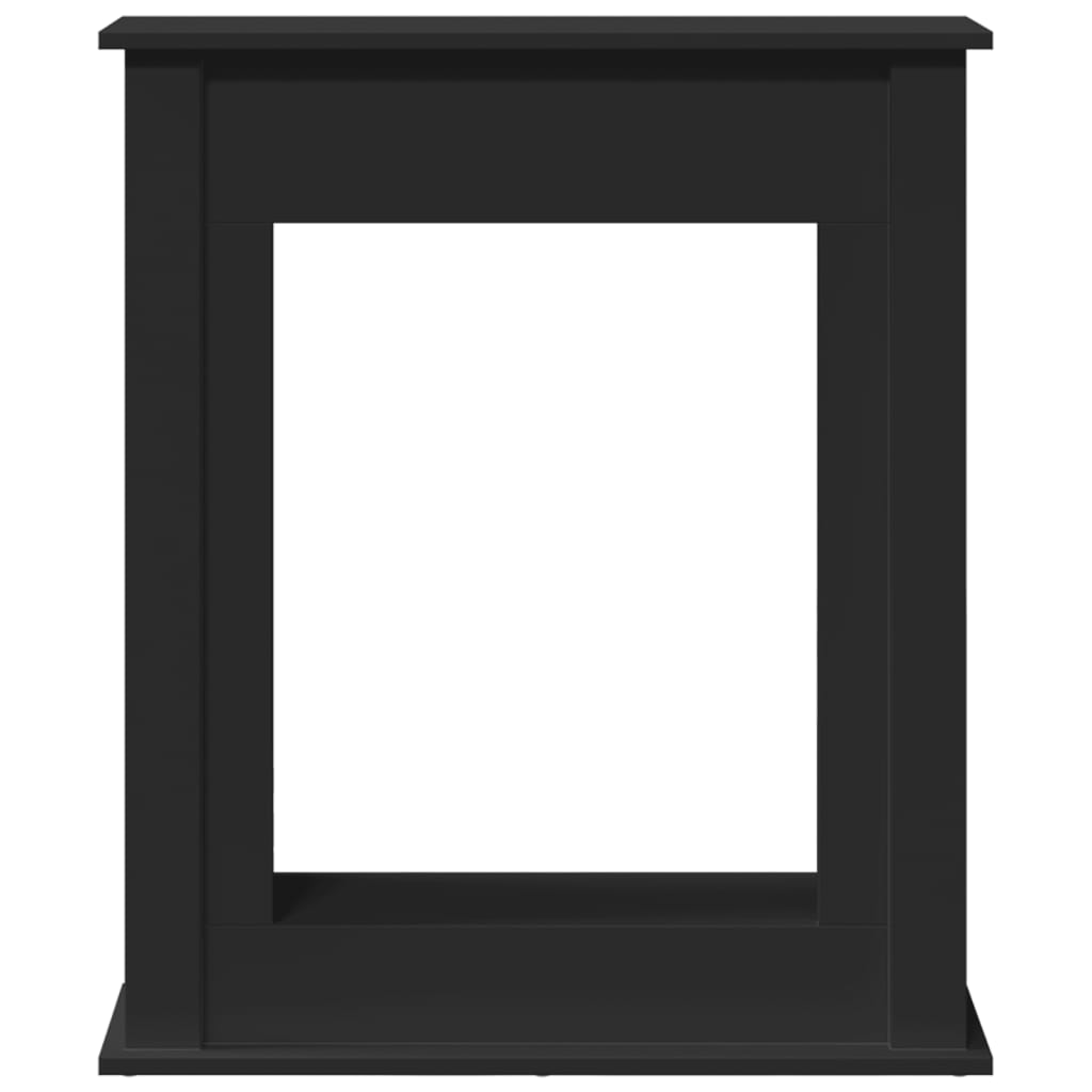 Peisramme svart 75x20x87,5 cm konstruert tre