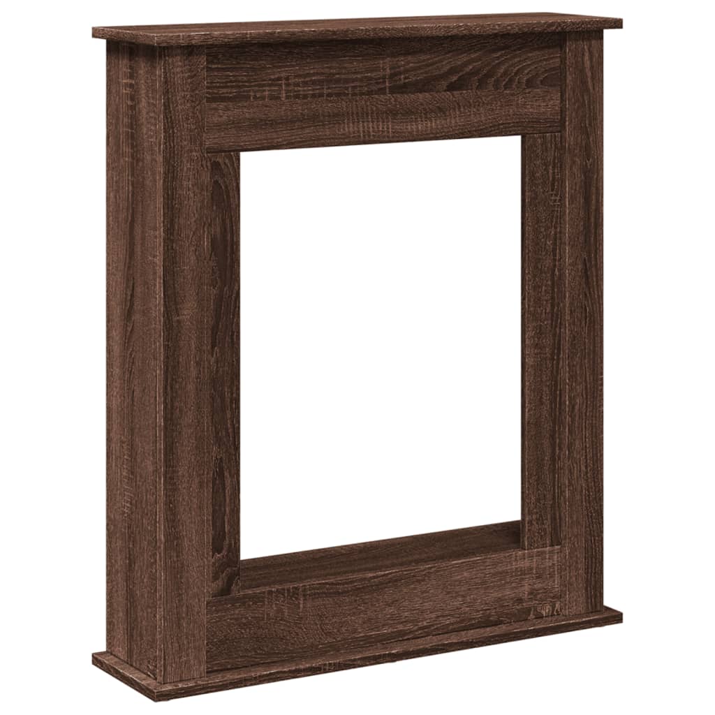 Peisramme brun eik 75x20x87,5 cm konstruert tre