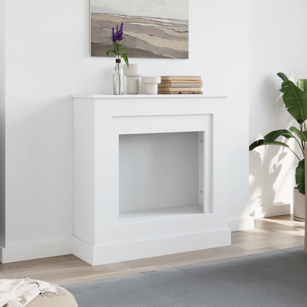 Peisramme hvit 90x30x90 cm konstruert tre
