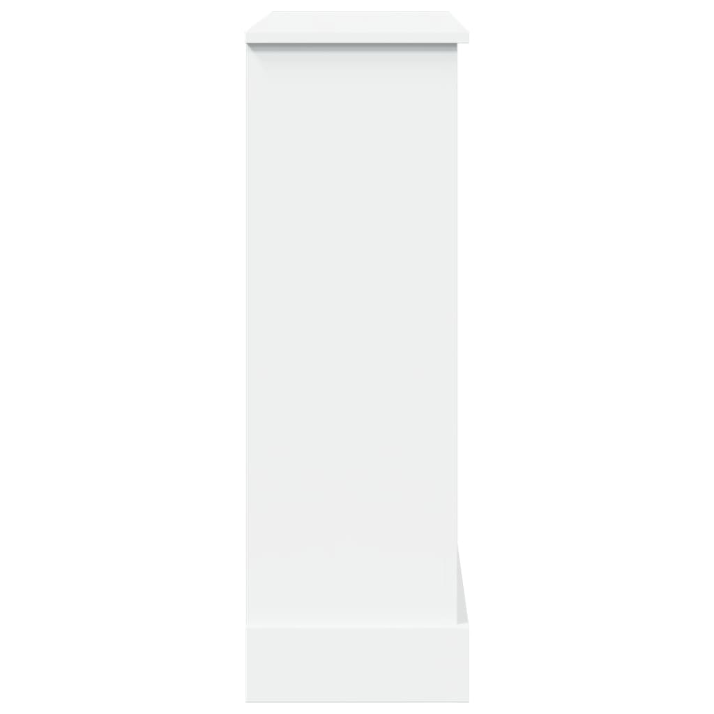 Peisramme hvit 90x30x90 cm konstruert tre