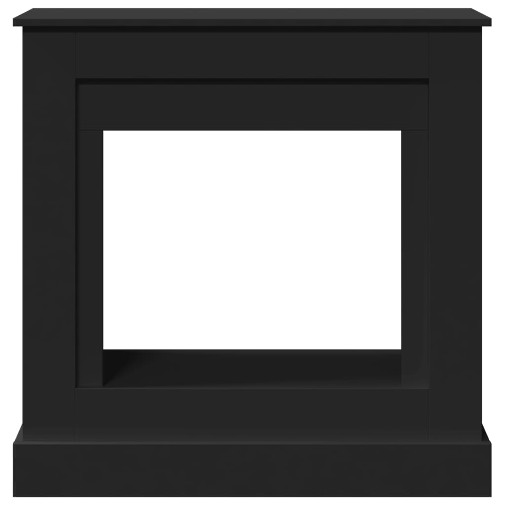 Peisramme svart 90x30x90 cm konstruert tre