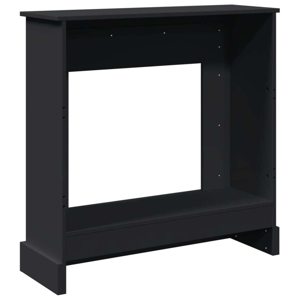 Peisramme svart 90x30x90 cm konstruert tre