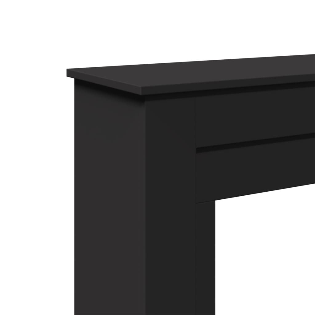 Peisramme svart 90x30x90 cm konstruert tre