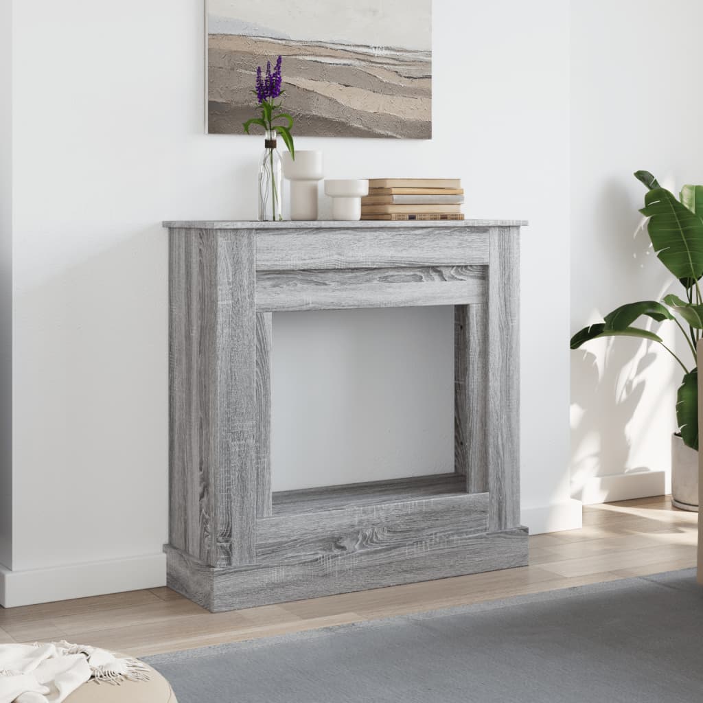 Peisramme grå sonoma 90x30x90 cm konstruert tre