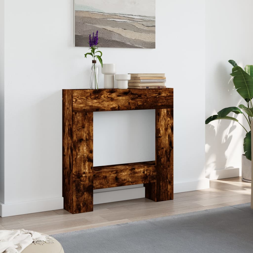Peisramme røkt eik 81x18x82 cm konstruert tre
