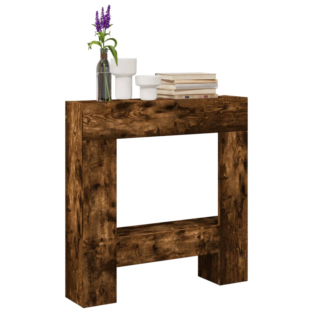 Peisramme røkt eik 81x18x82 cm konstruert tre
