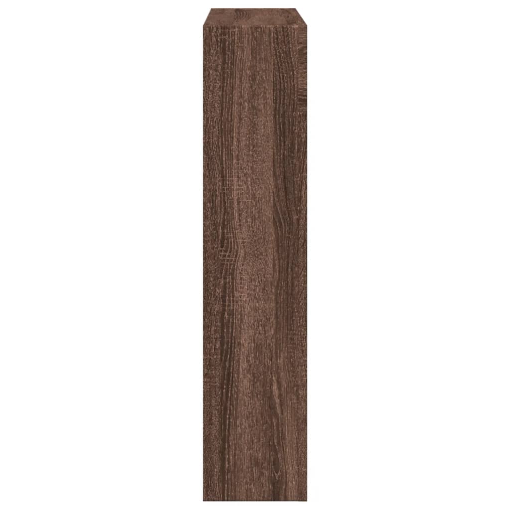 Peisramme brun eik 81x18x82 cm konstruert tre