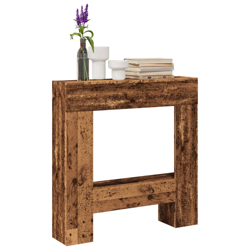 Peisramme gammelt tre 81x18x82 cm konstruert tre