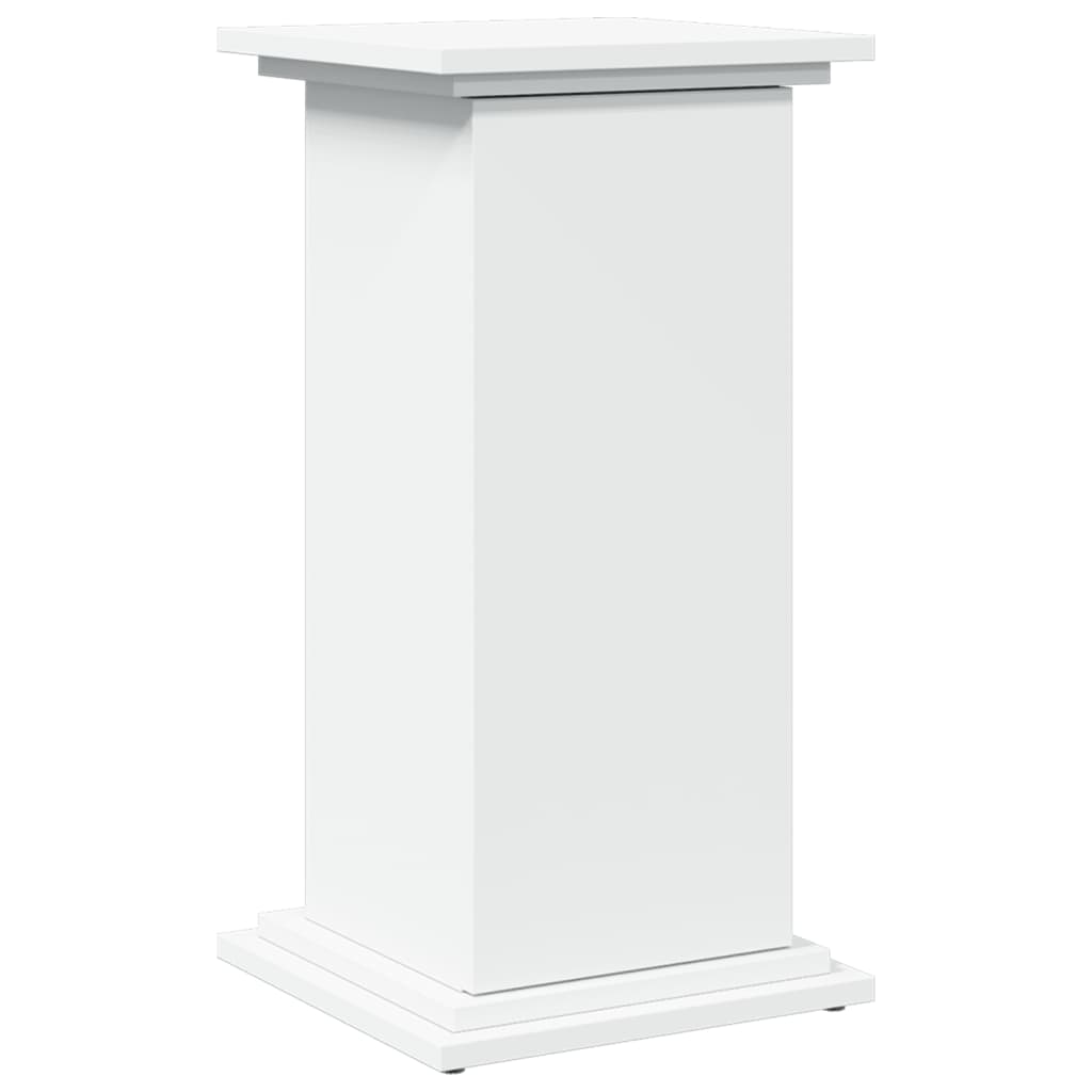 Pidestall med oppbevaring hvit 31x30x60 cm konstruert tre