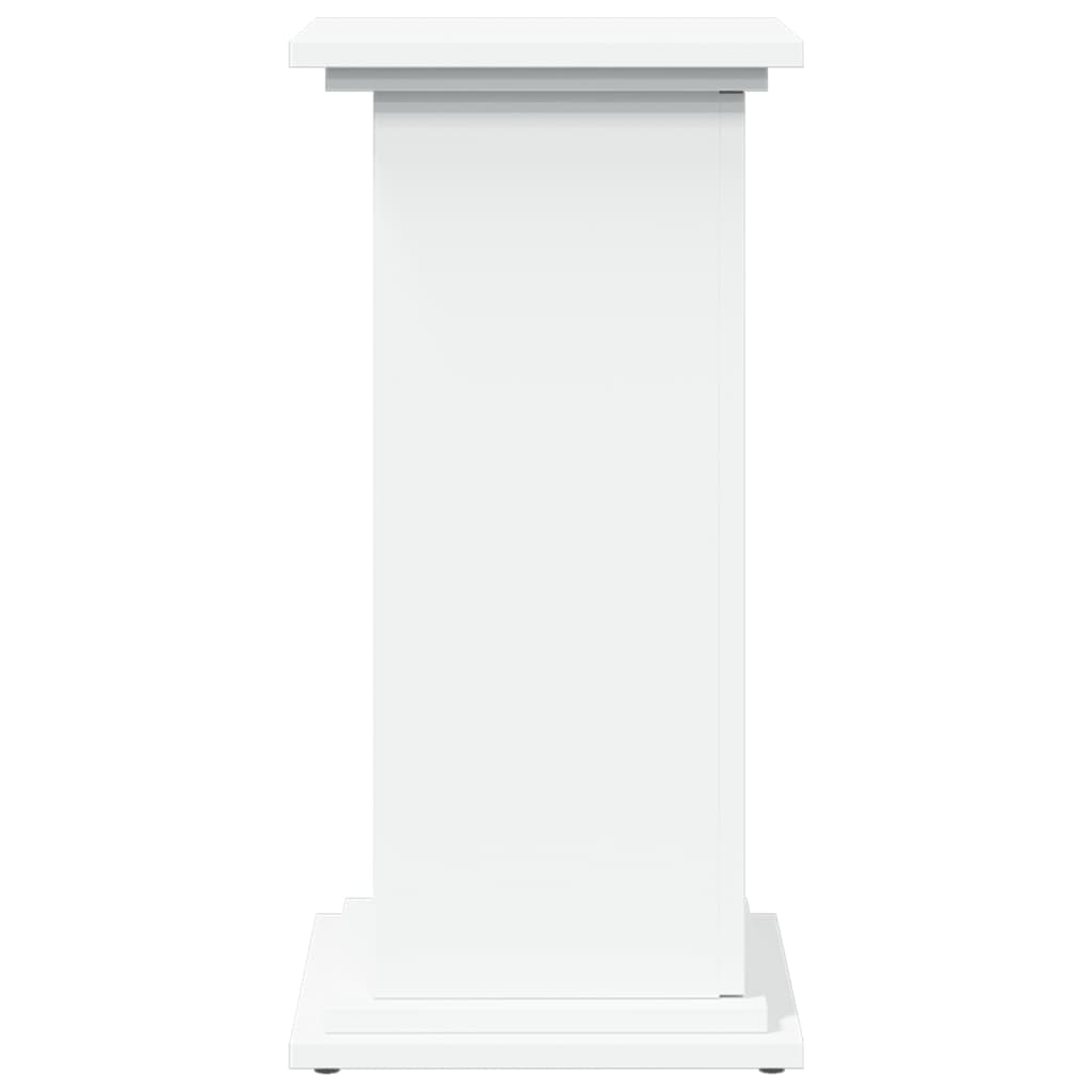 Pidestall med oppbevaring hvit 31x30x60 cm konstruert tre