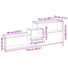 Veggskap 158x18x53 cm sonoma eik konstruert tre