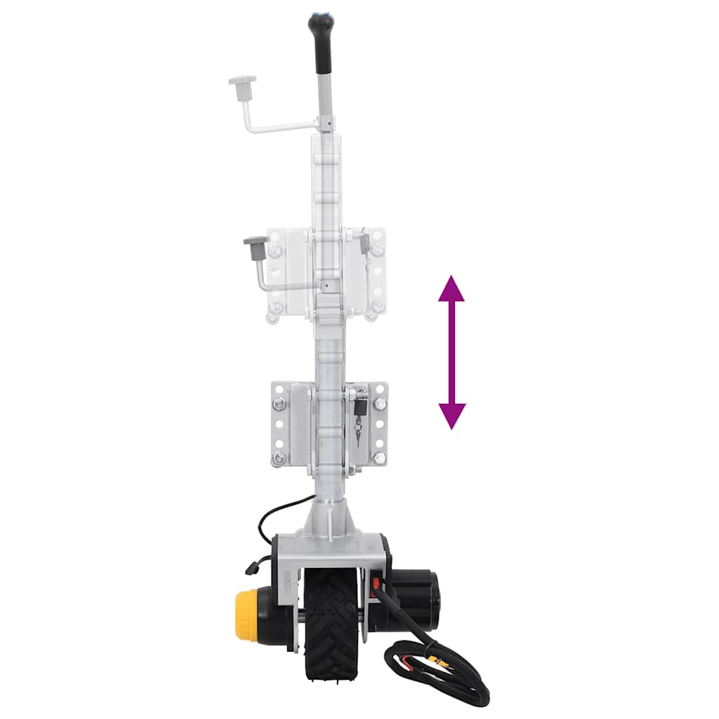 Tilhengerjekk hjul 12 V 550 W aluminium