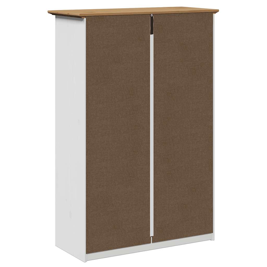 Skostativ BODO hvit og brun 80x35x118 cm