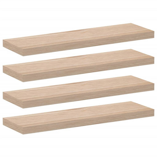 Flytende hyller 4 stk 80x23,5x4 cm konstruert tre