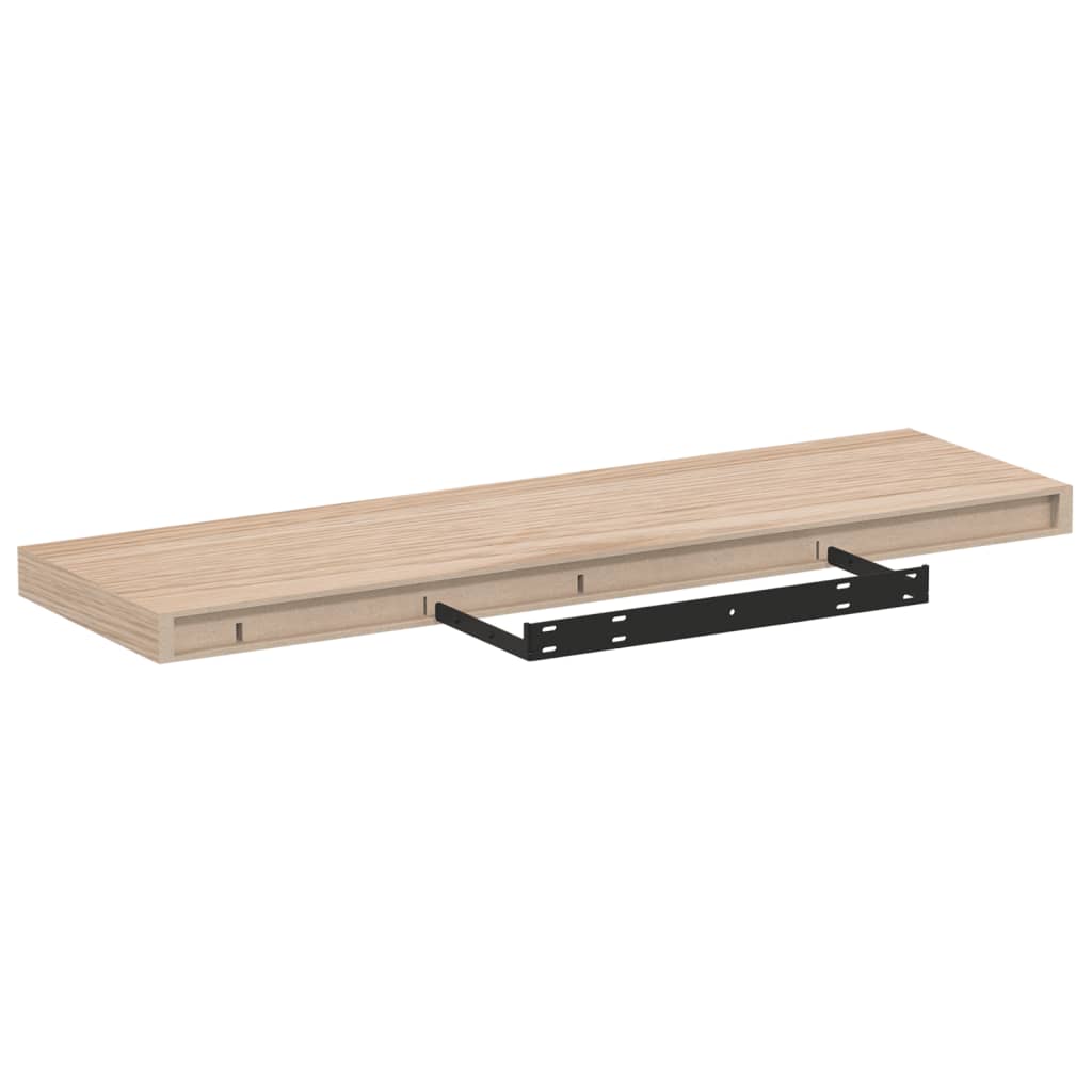 Flytende hyller 4 stk 80x23,5x4 cm konstruert tre