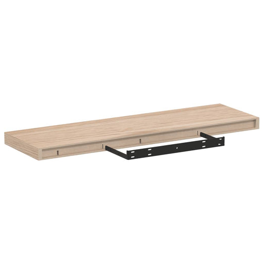 Flytende hyller 4 stk 80x23,5x4 cm konstruert tre