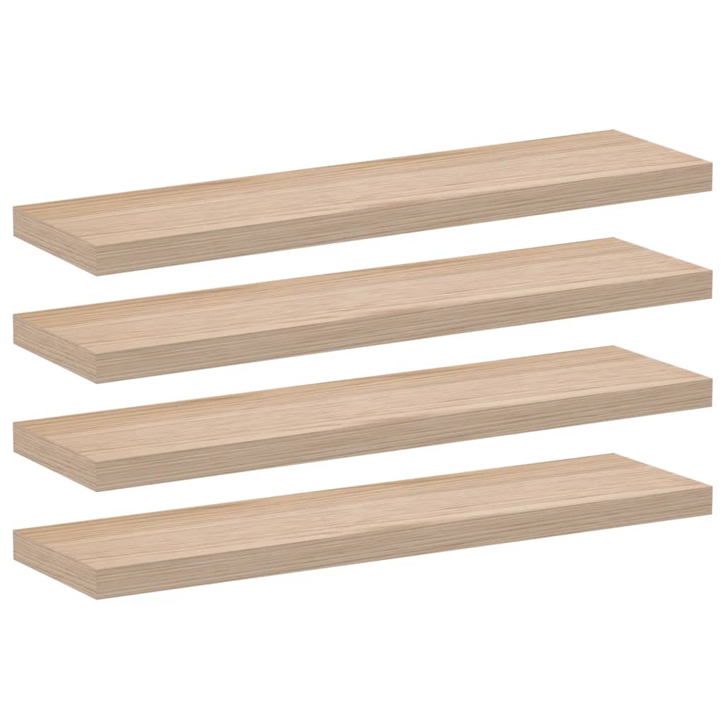 Flytende hyller 4 stk 90x23,5x4 cm konstruert tre